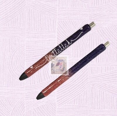 Ombre Glittered Pen (Refillable)