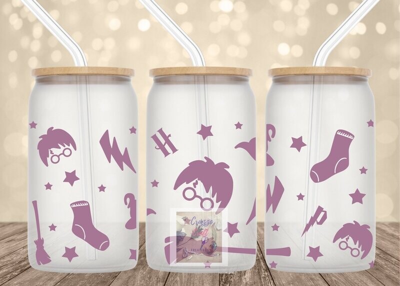 Glass Can Cup 16 oz