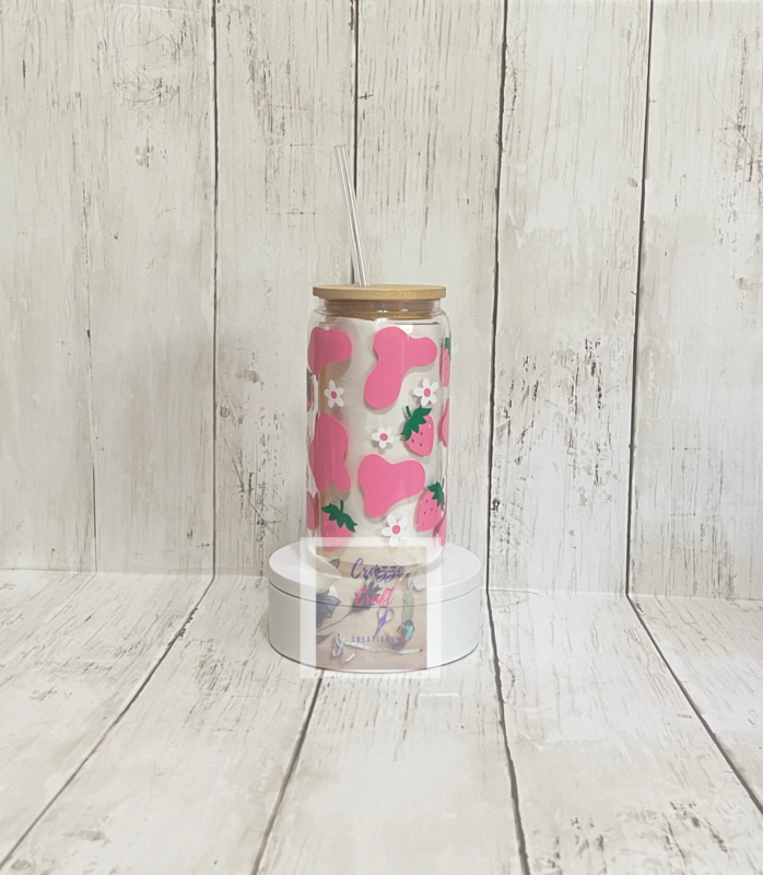 Glass Can Cup 16 oz