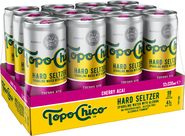Topo Chico Cherry Acai 12/0,33 Dose Topo Chico Cherry Acai 12/0,33 Dose