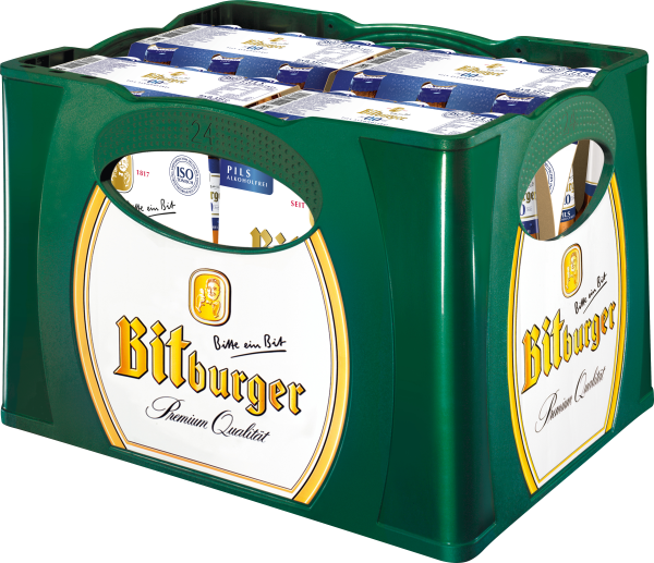 Bitburger Pils Alkoholfrei 0,00 % - 4x 6er/0,33 Glas Bitburger Pils Alkoholfrei 0,00 % - 4x 6er/0,33 Glas