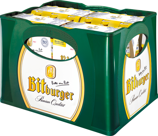 Bitburger Radler Alkoholfrei 0,00 % - 4x 6er/0,33 Glas