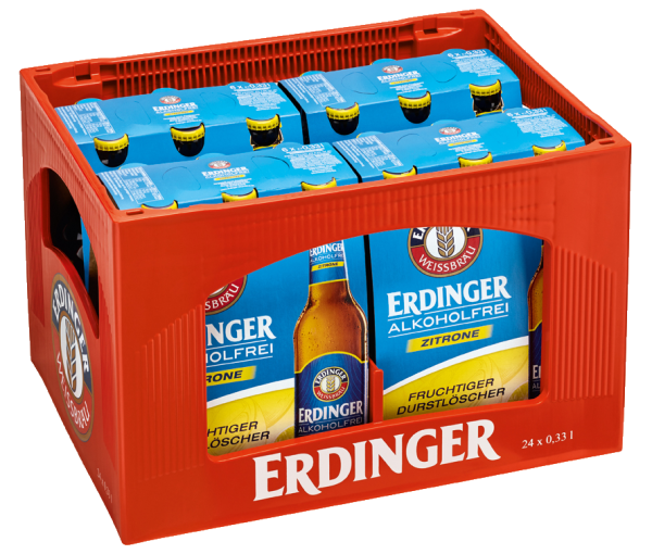 Erdinger Alkoholfrei Zitrone 4x6er/0,33 Glas Erdinger Alkoholfrei Zitrone 4x6er/0,33 Glas