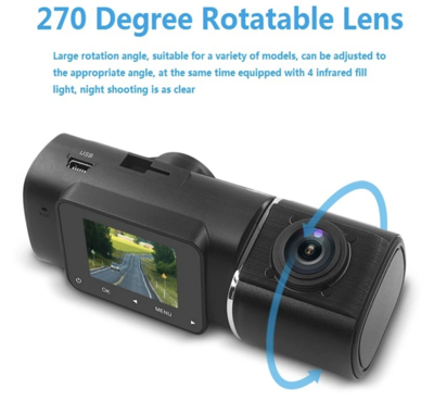 Dual Full HD Dash Cam (Good for Uber/Taxi Drivers)