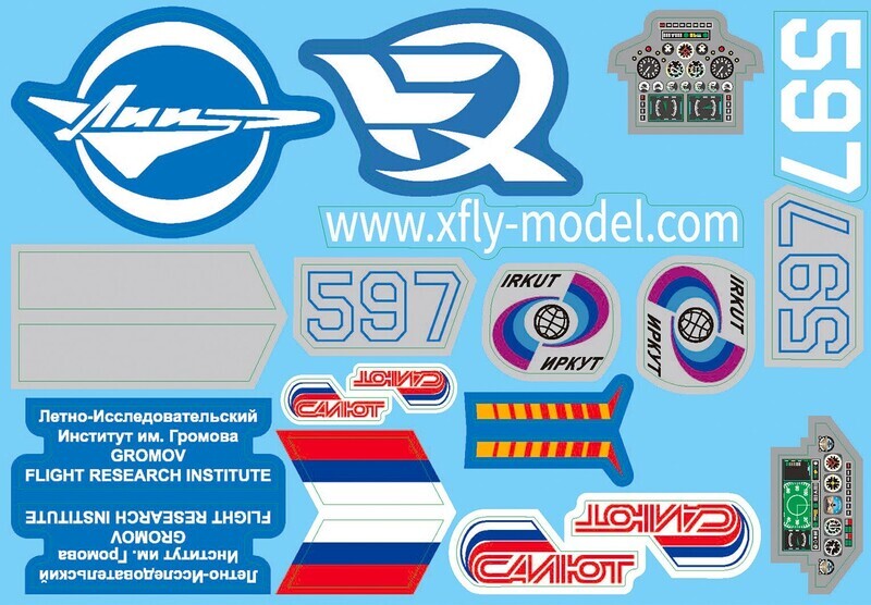 xFly Su-27 Decal Sheet - Blue Camo