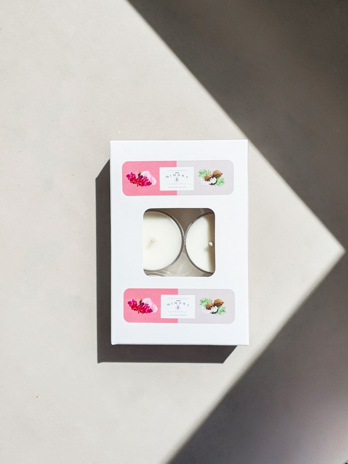 Tealight Candles : Coconut Milk , Spa Pink Orchid