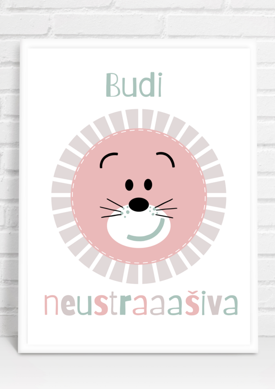 Poster Neustrašiva (ružičasta)