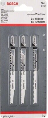 Bosch Stichsägeblatt-Set 
 3-teilig (2x T308BF, 1x T308BOF)