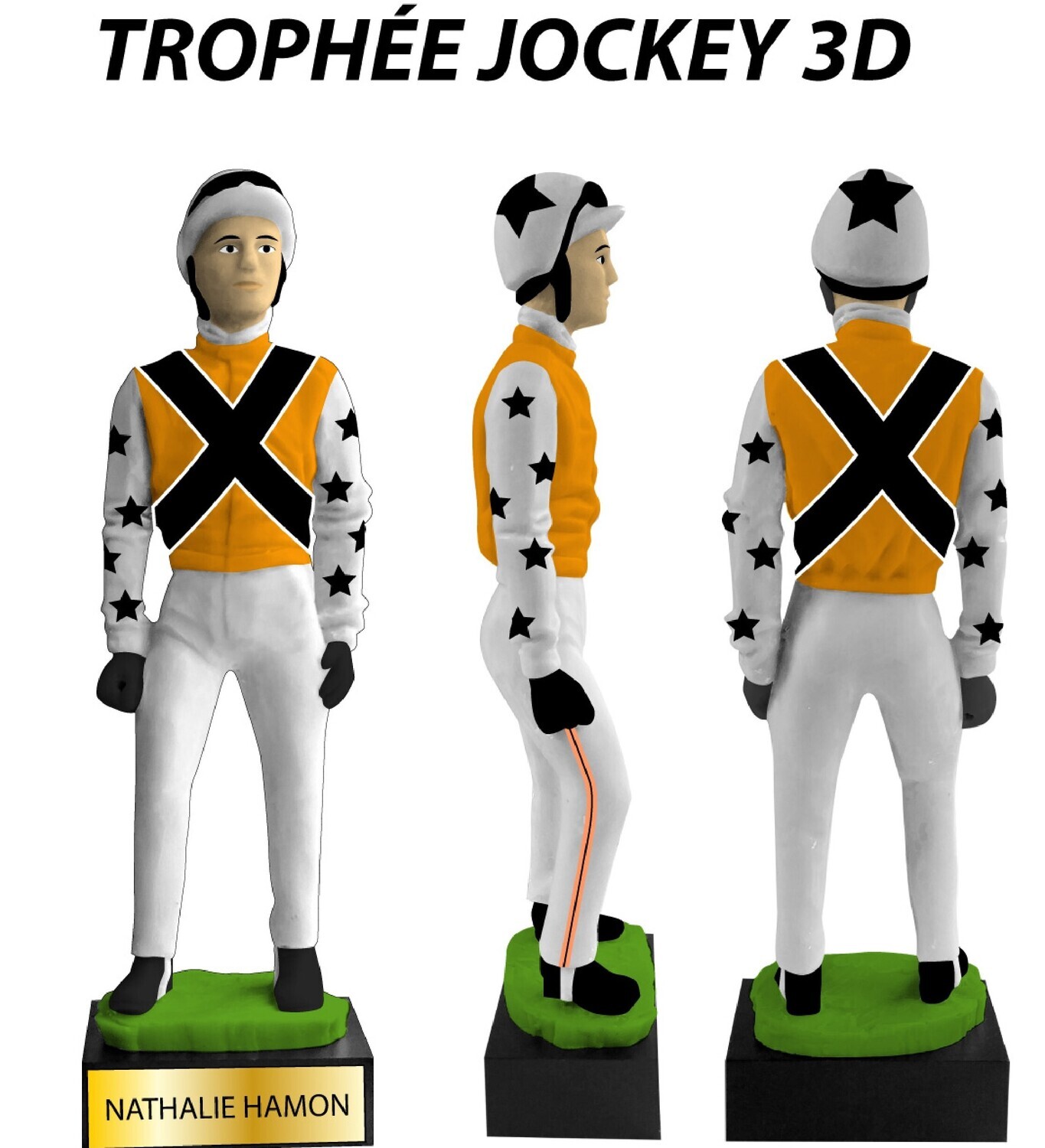 Trophée Jockey 3D