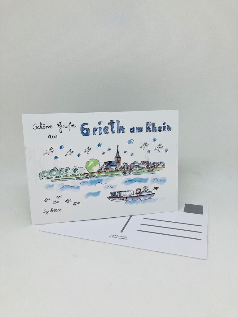 Postkarte "Grieth am Rhein"
