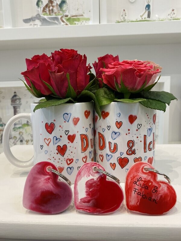 Tasse Tasse "Du&Ich" im Geschenkset Valentinstag