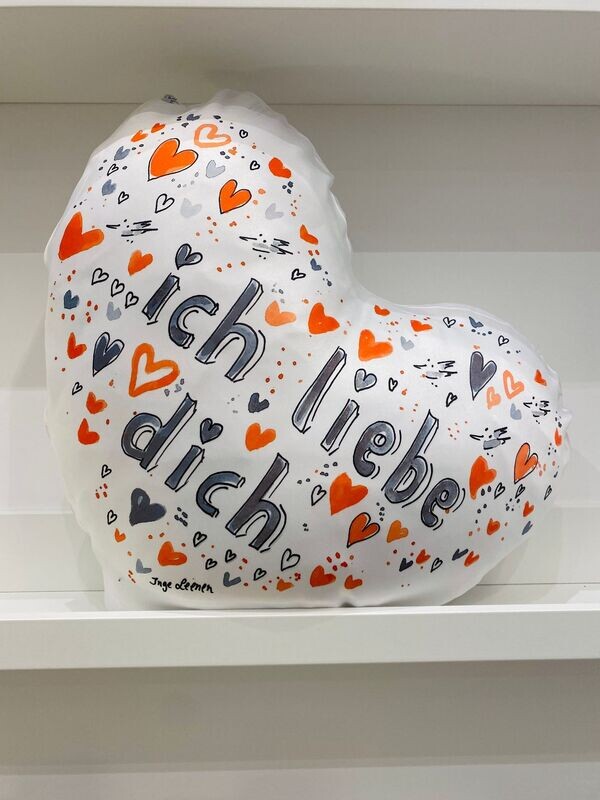 Kissen Herzform Kissen Herzform "ich liebe dich"