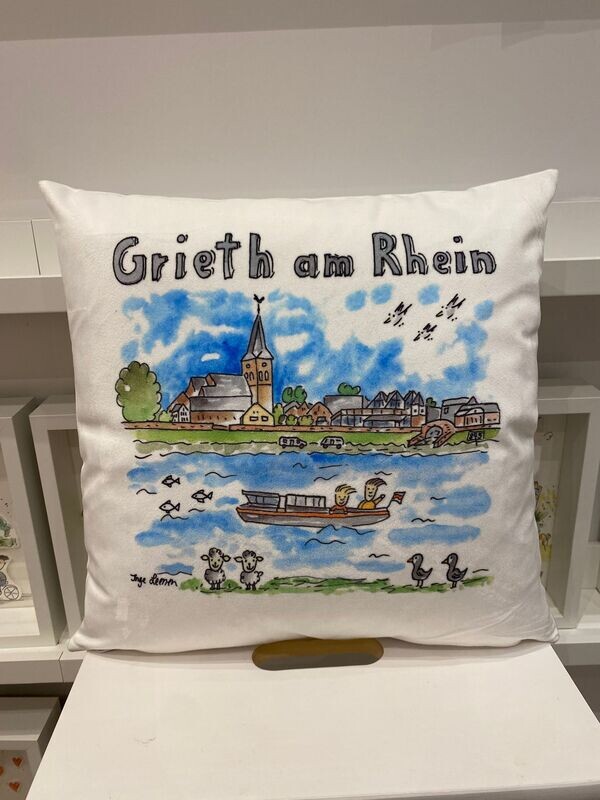 Kissen Kissen "Grieth am Rhein" 35x35