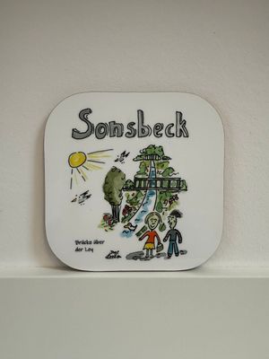 Untersetzer Sonsbeck Brücke über der Ley