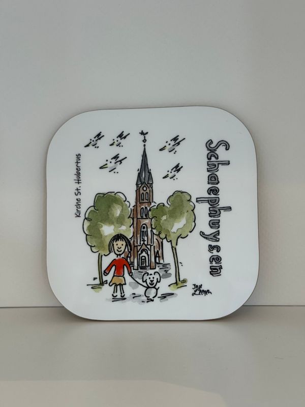 Untersetzer Schaephuysen Kirche St. Hubertus