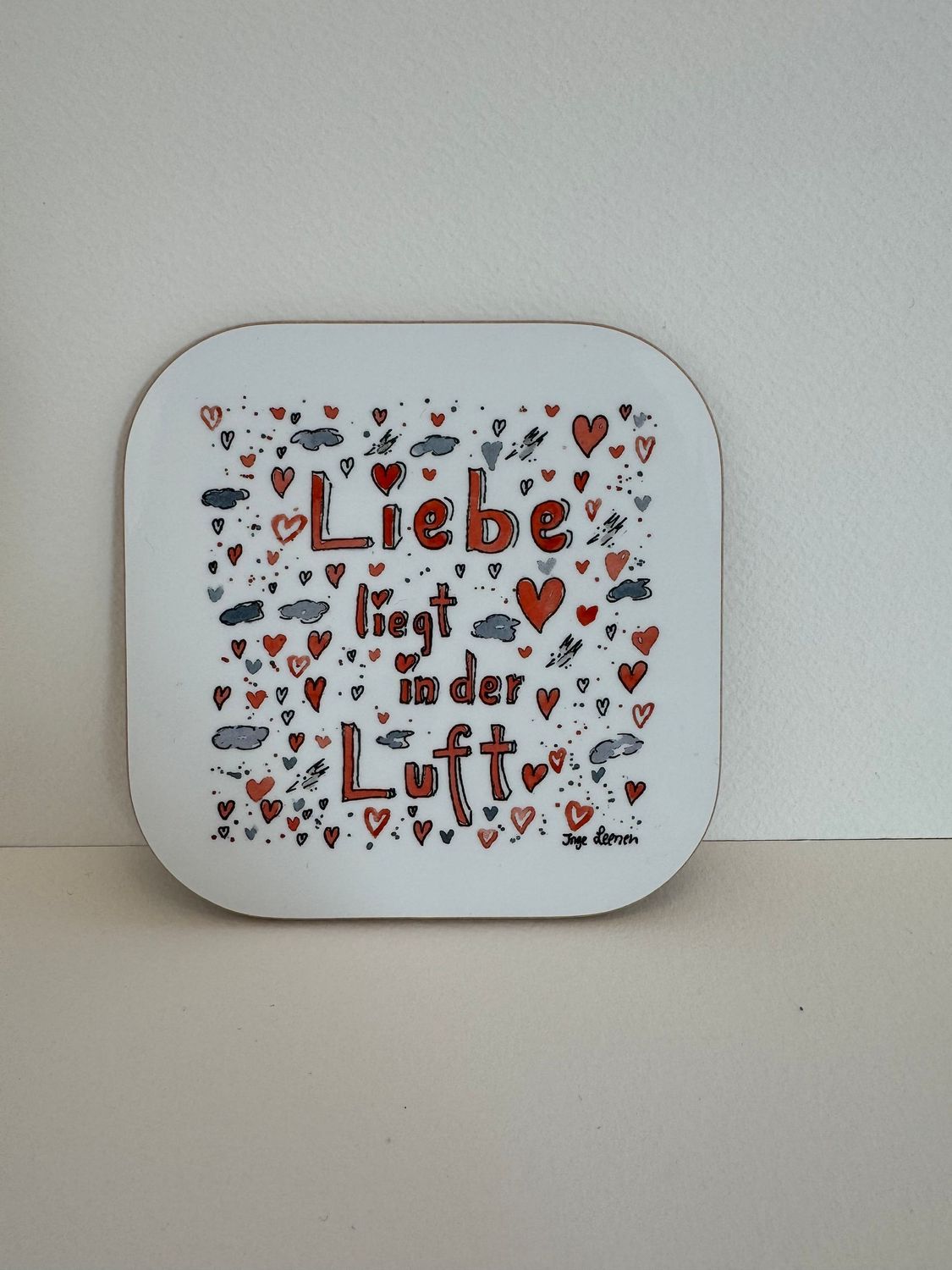 Untersetzer Valentinstag "Liebe liegt in der Luft"