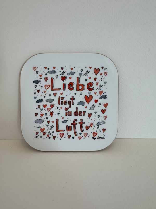 Untersetzer Valentinstag "Liebe liegt in der Luft"