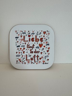 Untersetzer Valentinstag "Liebe liegt in der Luft"