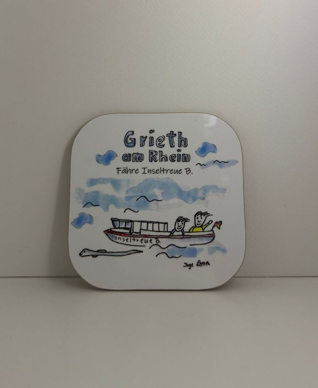 Untersetzer Grieth am Rhein Fähre