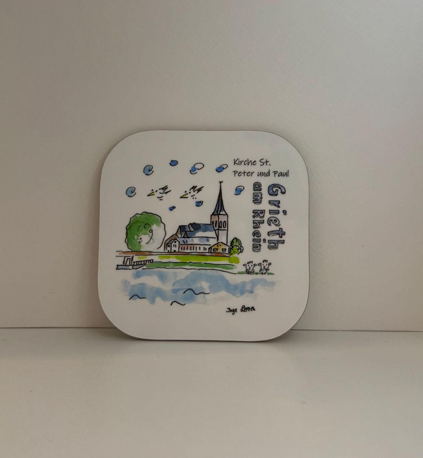 Untersetzer Grieth am Rhein Kirche