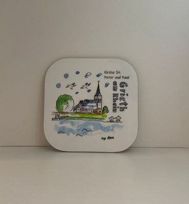 Untersetzer Grieth am Rhein Kirche