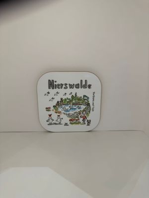 Untersetzer Nierswalde Dorfplatz und Teich