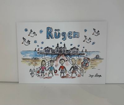 Postkarte "Rügen Seebrücke Sellin"
