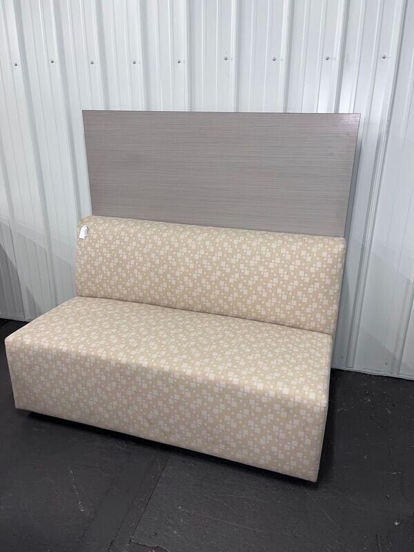 Armless Love Seat w/ Privacy Backing