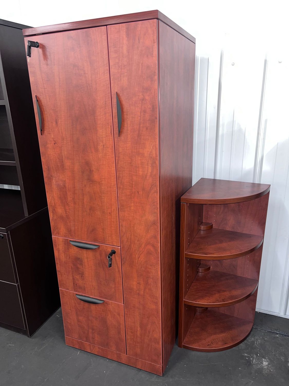 Cherry Wardrobe Storage! Corner Bookcase is SOLD