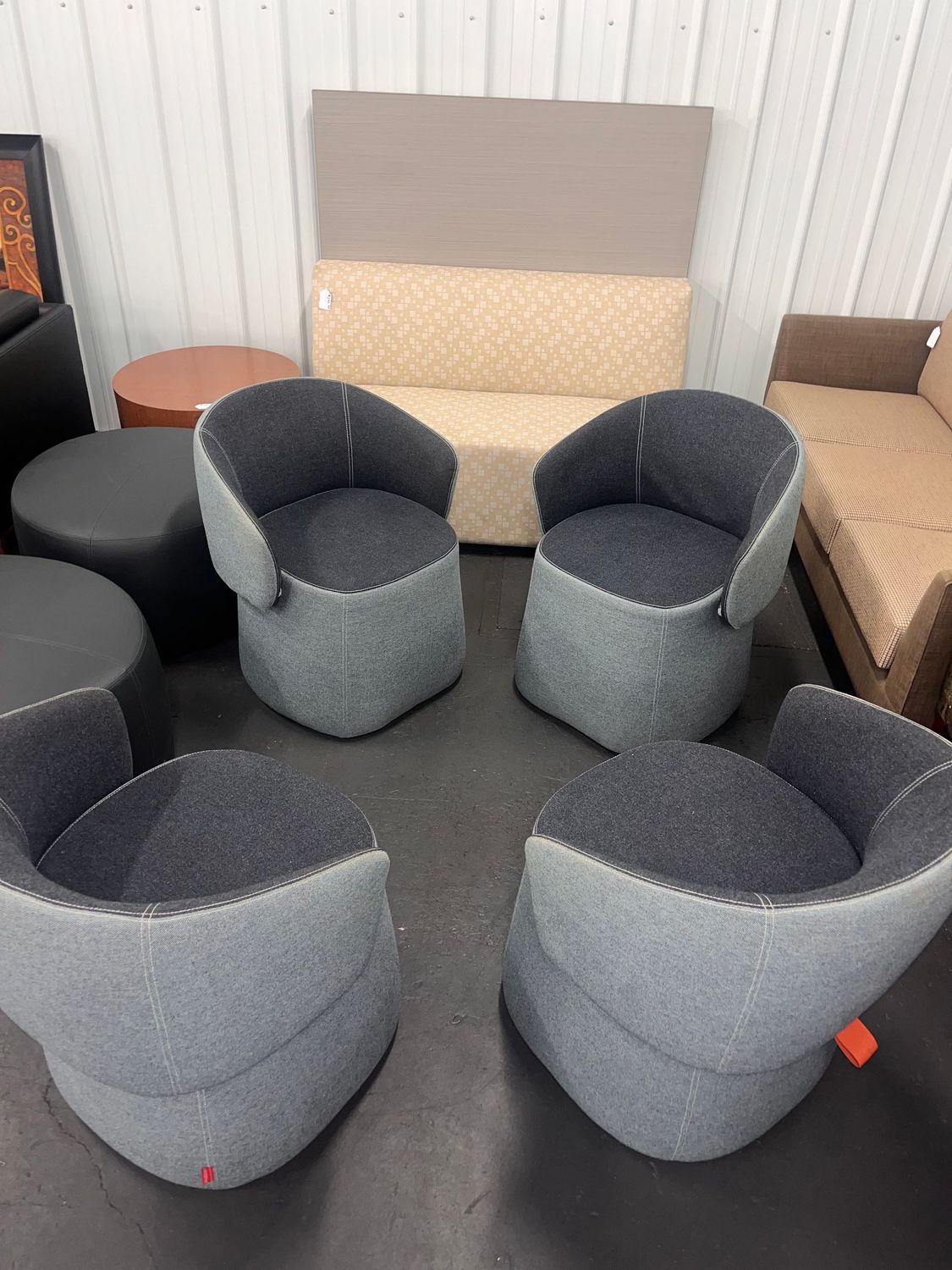 2 Toned Pod Club Chairs *3 Left