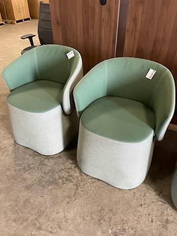 Green Club/Ottoman Chairs