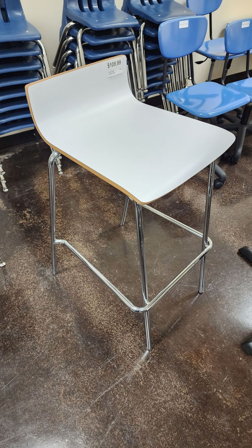 New/Discontinued Break Room Stool Saddle Back Chair (5)