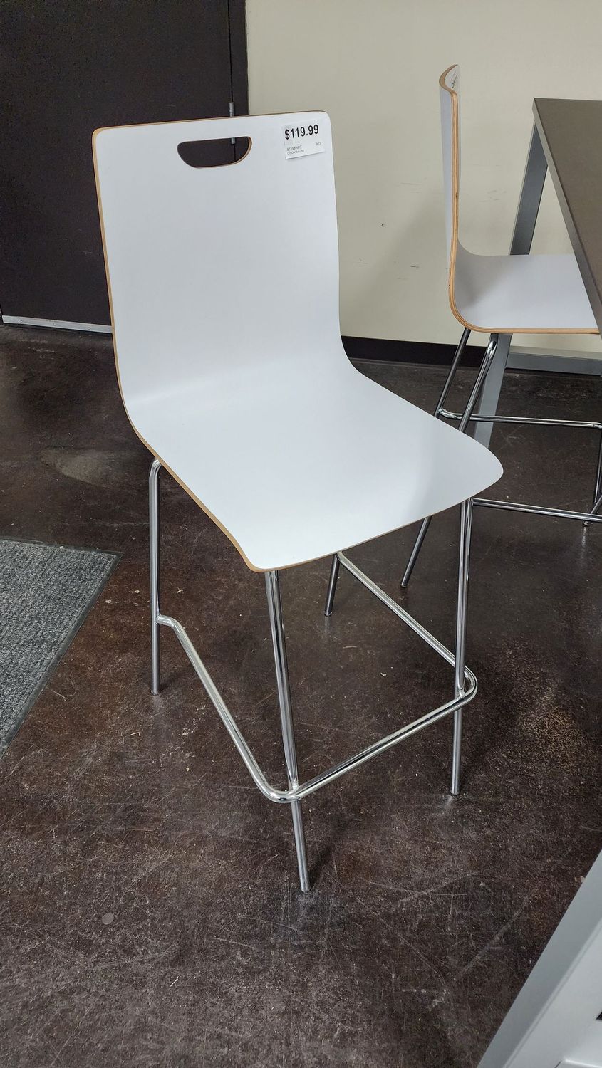 New/Discontinued Break Room Stool Bistro Stack Chair (4)