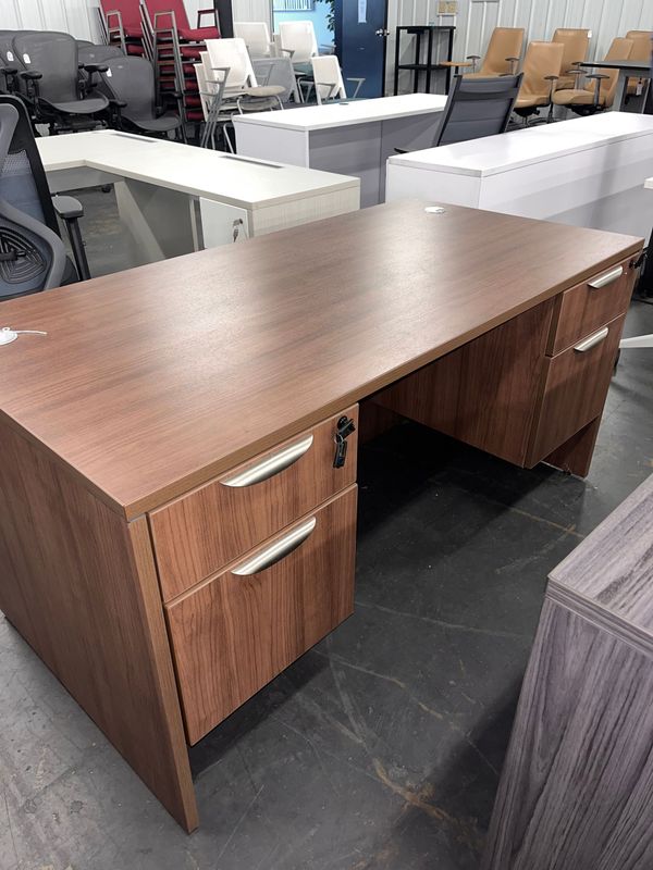 30X60 Walnut Desk - New, Overstock