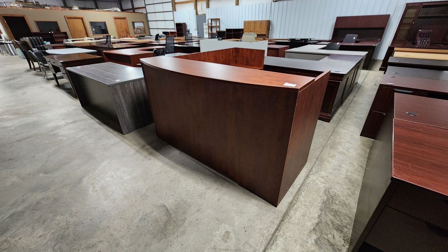 Cherry Right L Reception Desk