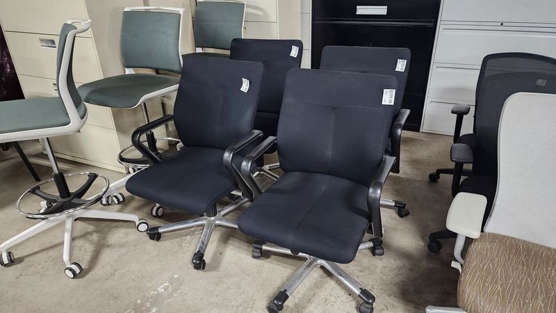 Black Fabric Task Chairs