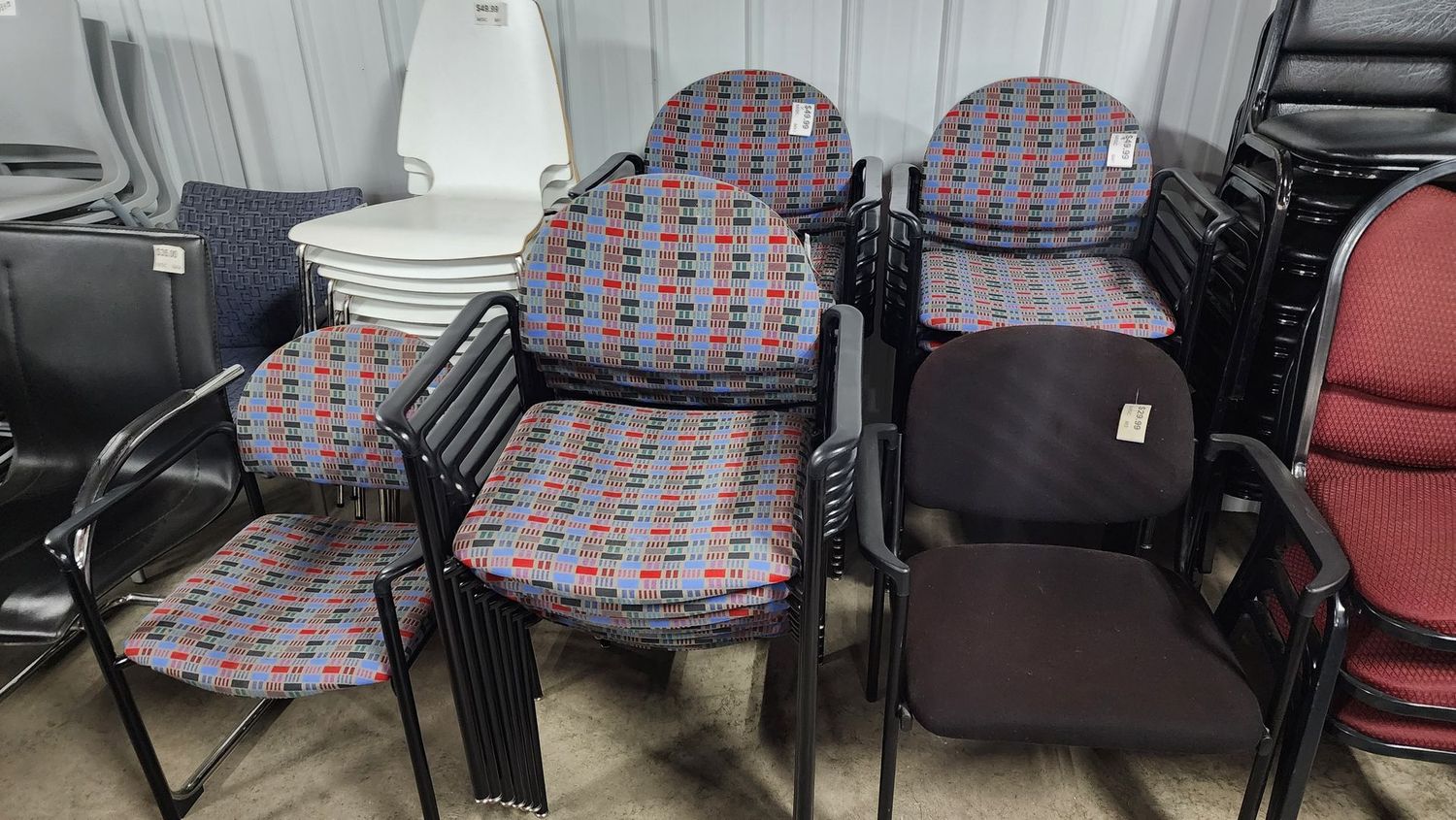 Printed Fabric Stack Chairs