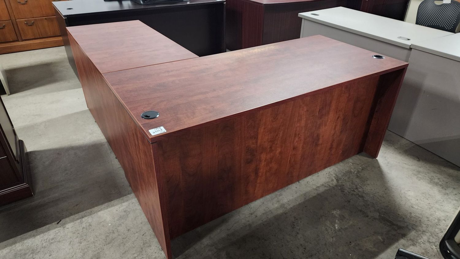 Dark Cherry Right L Desk