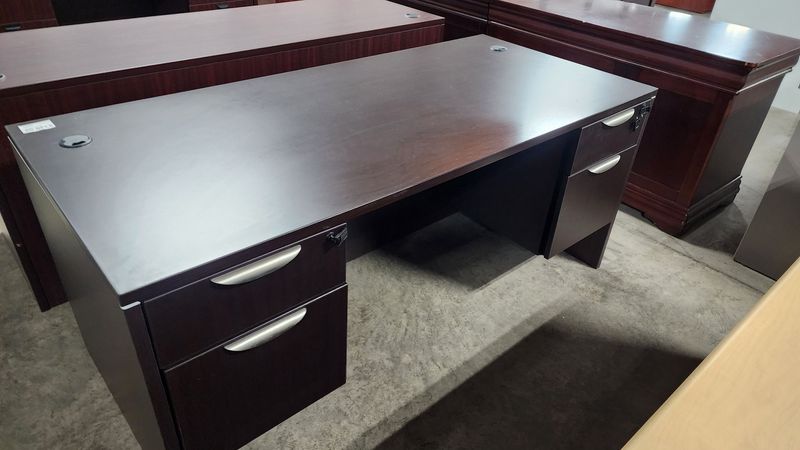 Espresso Double Ped Desk