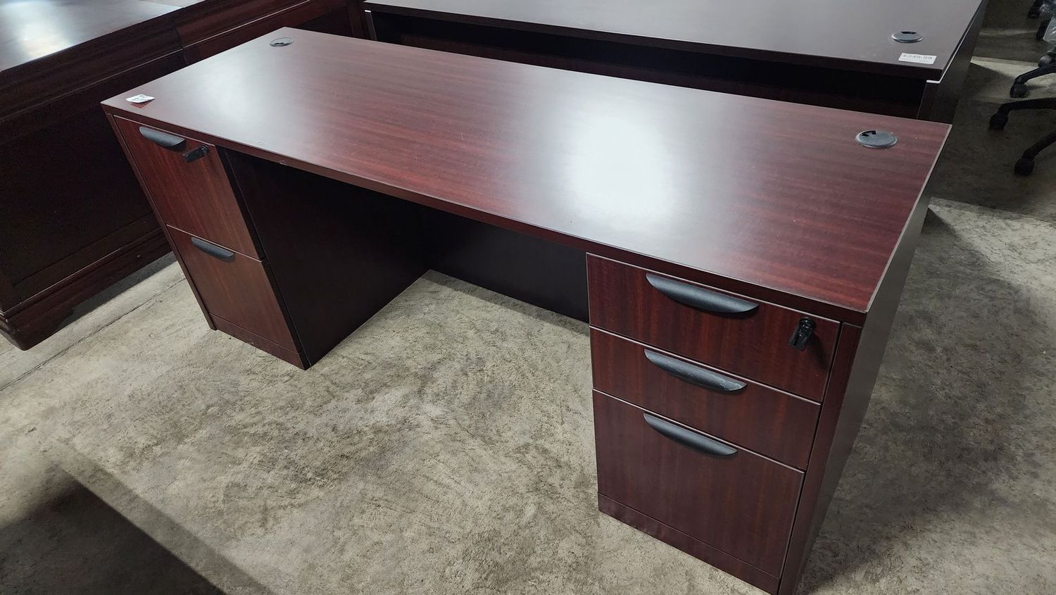 Mahogany Double Ped Credenza