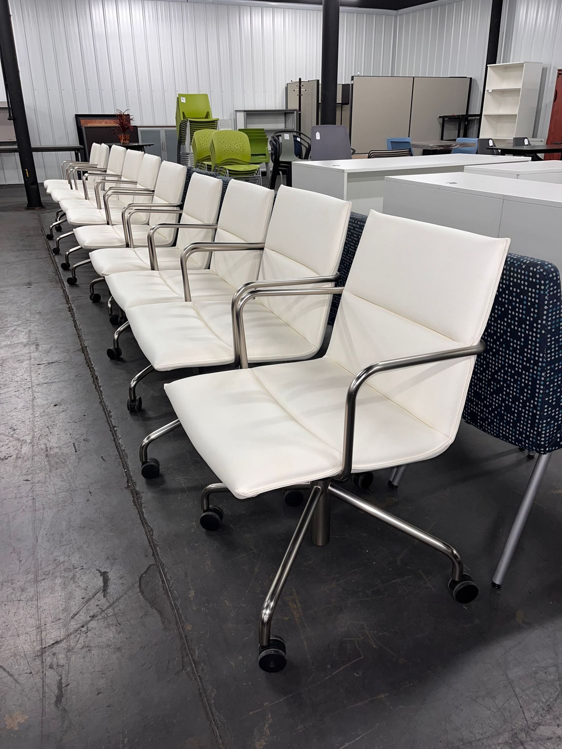 Simple Function White Task Chairs - 10 in stock