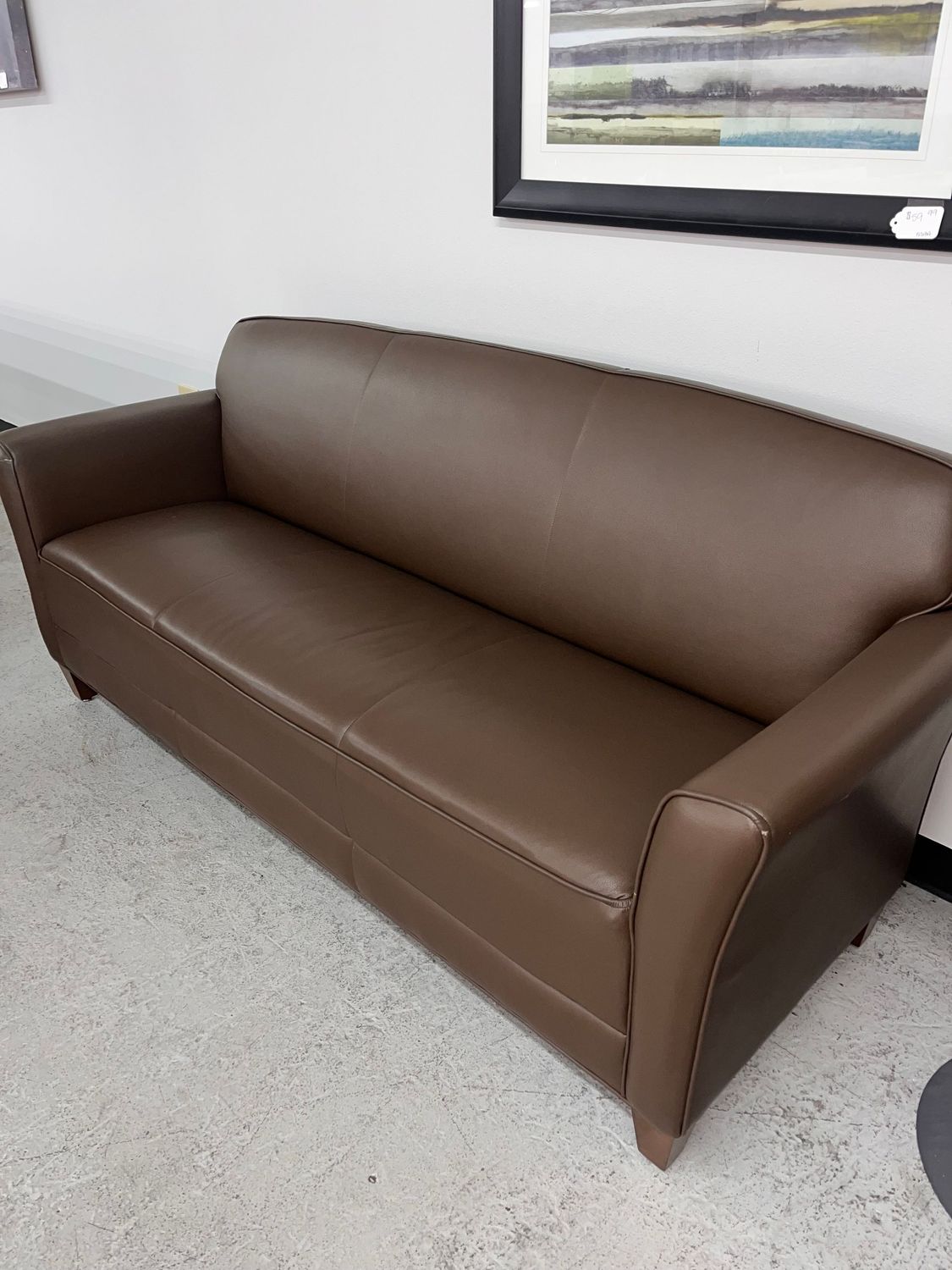 Brown Vinyl Sofa