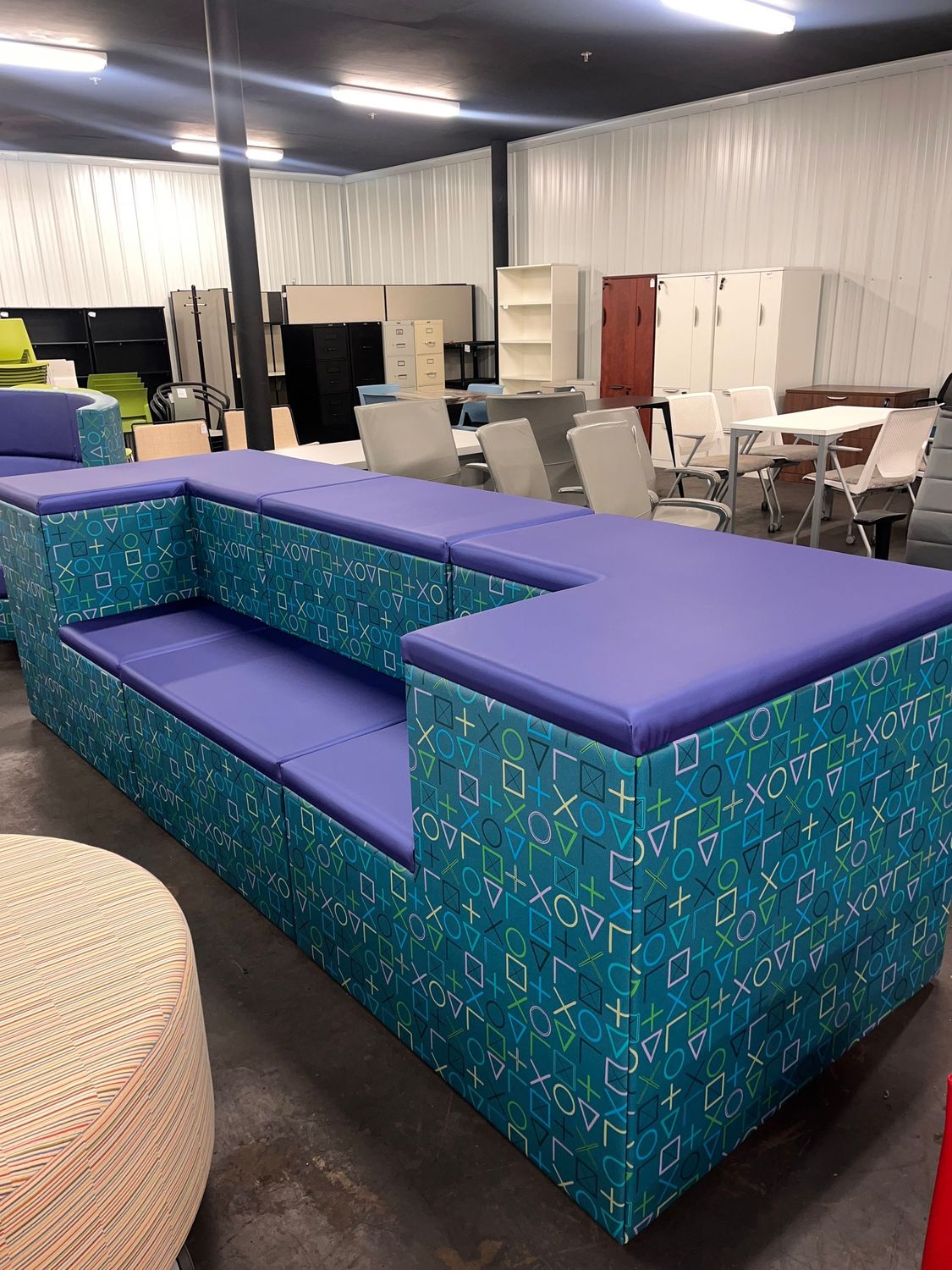 New/Discontinued 3 Pc Set Teal/Purple Material