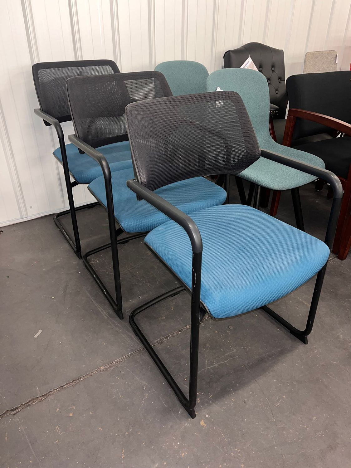 Blue Side Chairs