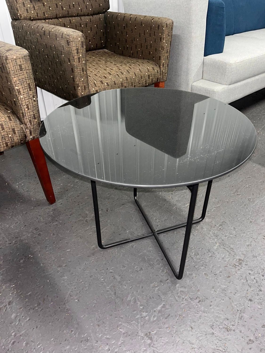 24" Round Glass Top End Table *New/Discontinued