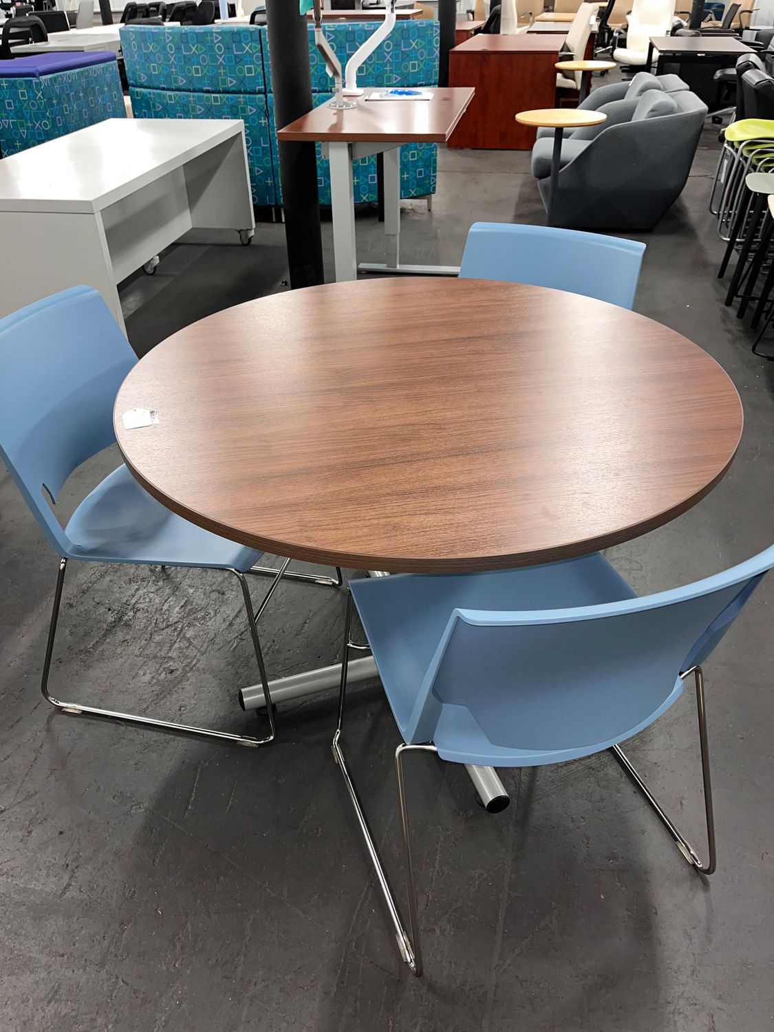 42" Round Cafe Table - Walnut *New/Overstock 2 Available