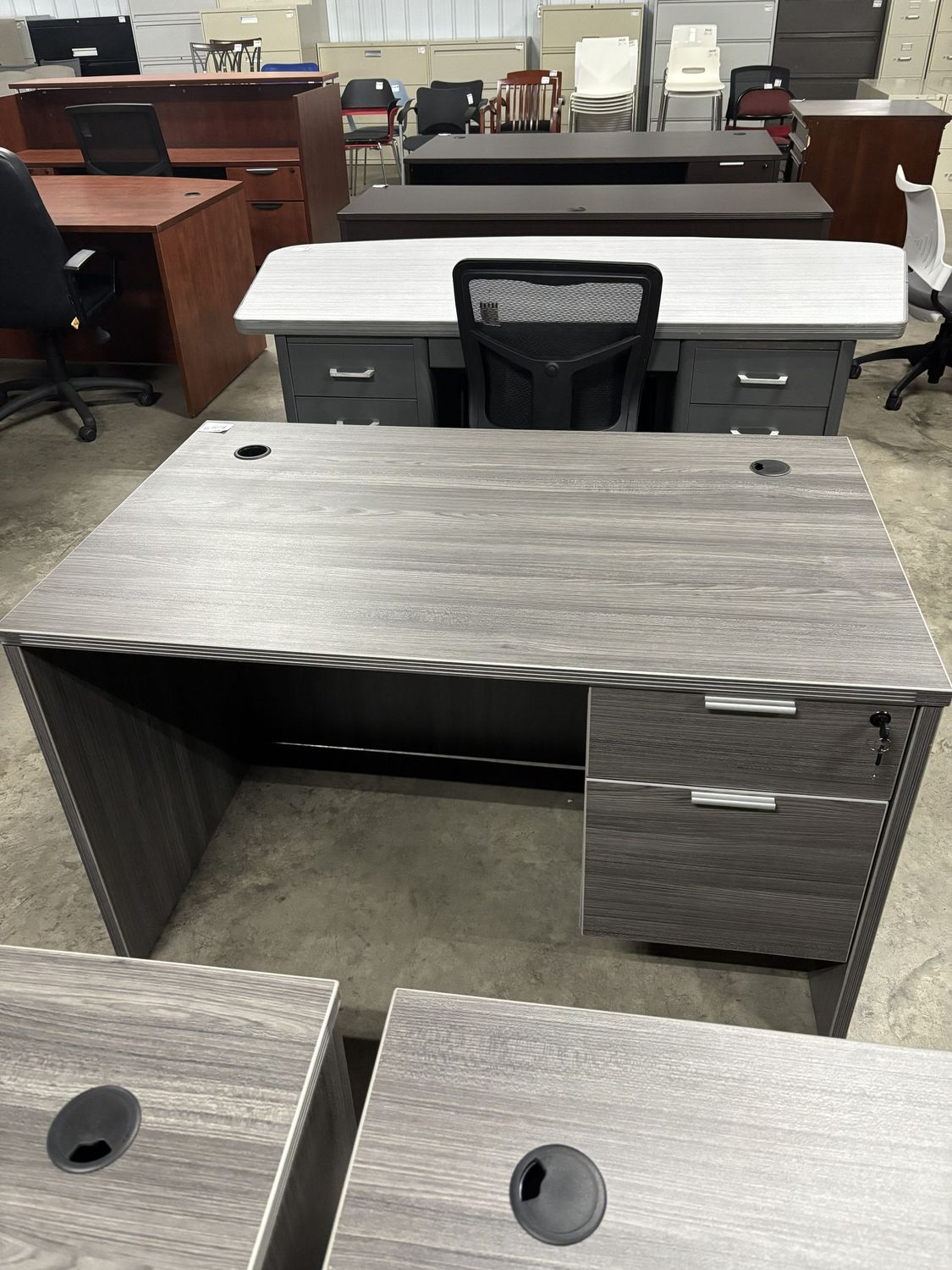 30"x48" Single Ped Desks (3)