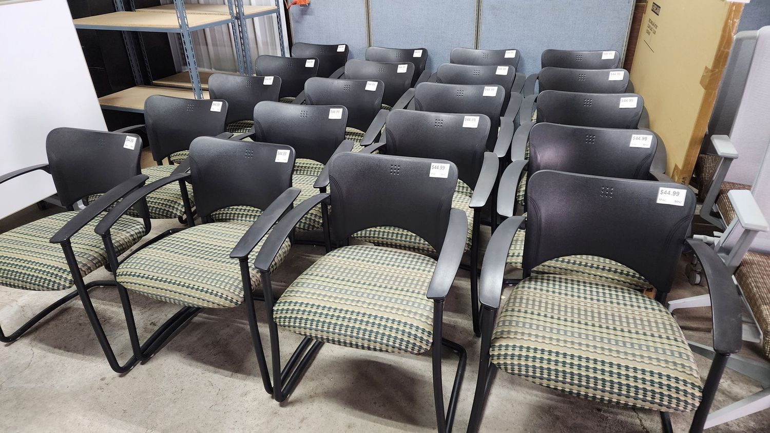 Printed Fabric Guest Chairs