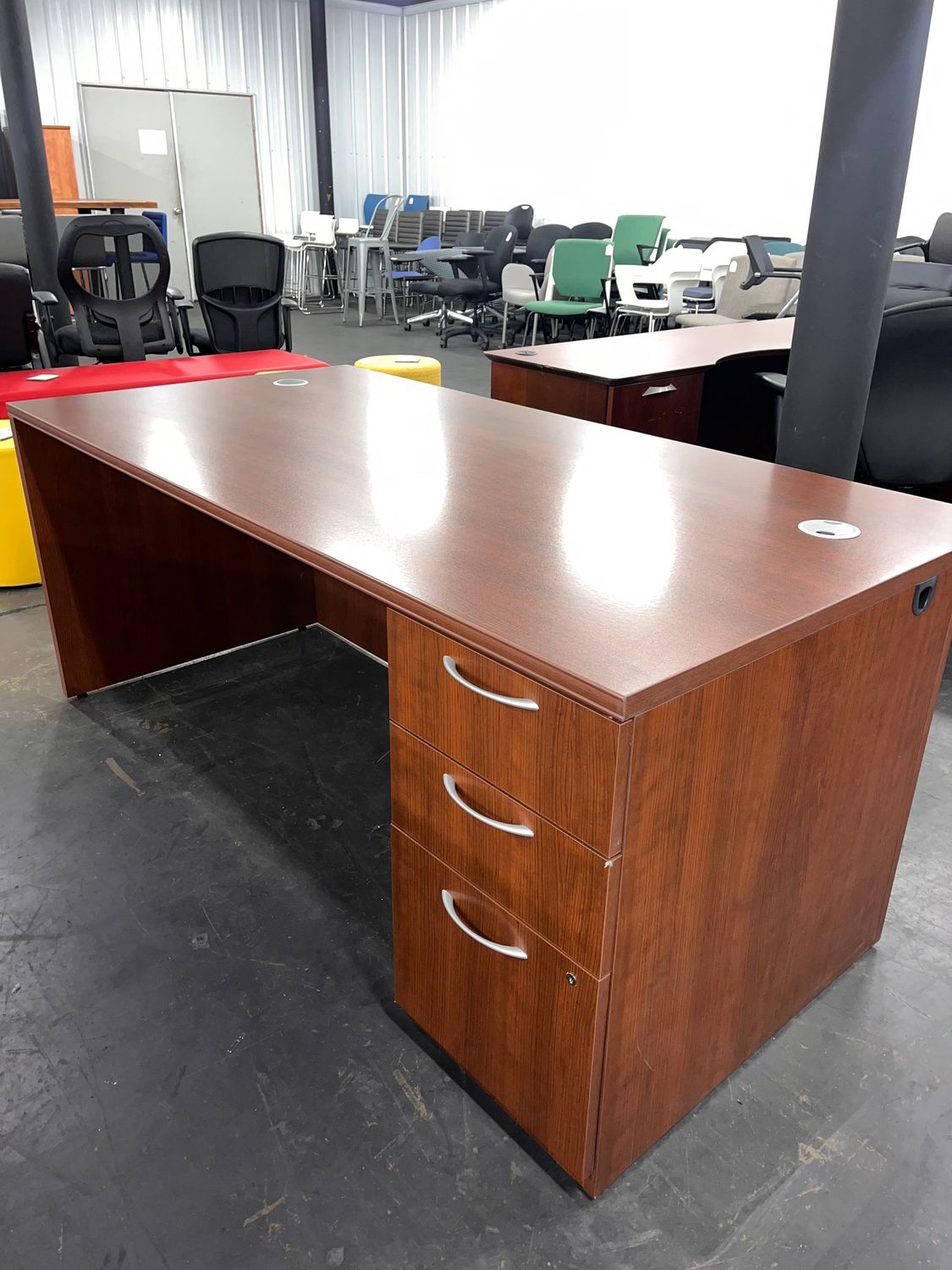 36X72 Desk w/ BoxBoxFile Drawer Set