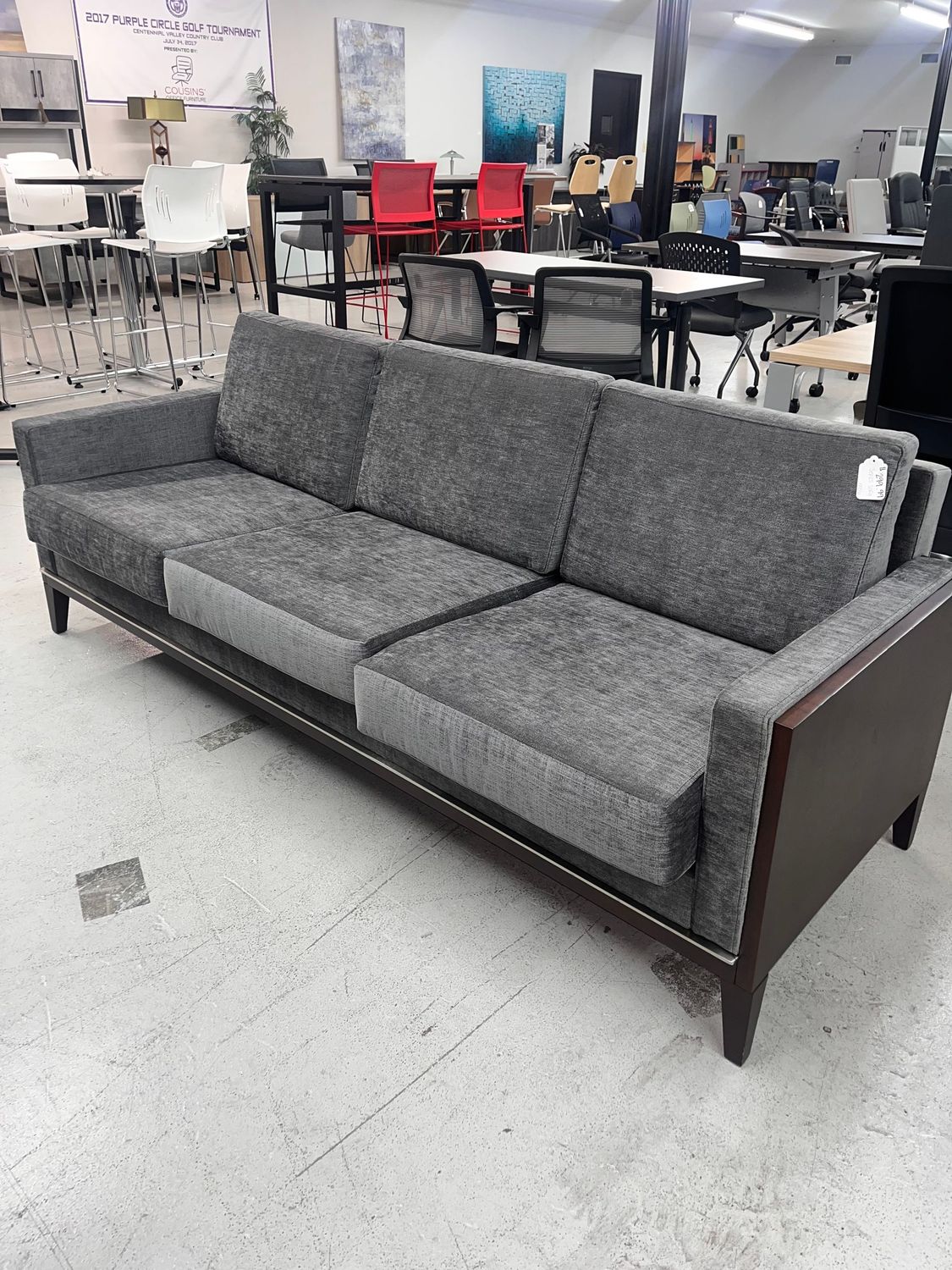 Velvet, Wood Framed Sofa